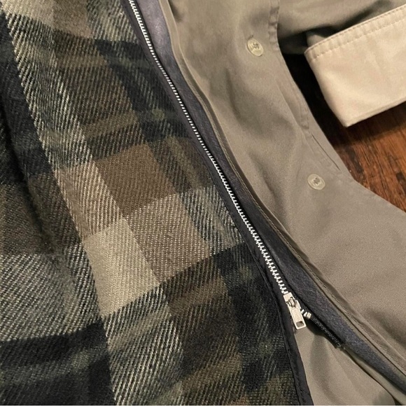 Vintage Green Oversized Trench Coat Size 10P - Picture 4 of 8